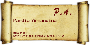 Pandia Armandina névjegykártya